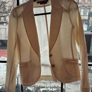 Comptoir des Cotonniers White Linen Blazer